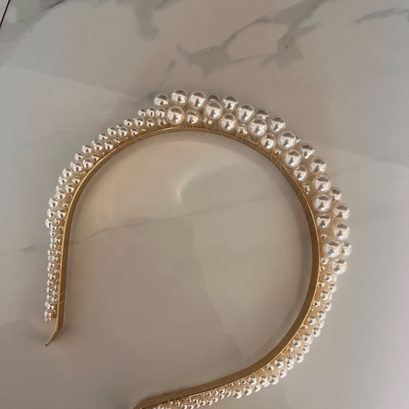 Anthropologie Pearl Cluster Headband - Picture 2 of 3